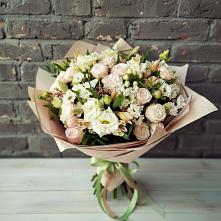 Букет цветов из:  Альстромерии, Розы и Хризантемы в Старая Станица