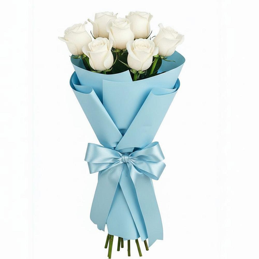 Букет 7 белых роз Проуд в Старая Станица