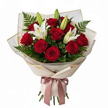 Букет цветов из:  Лилии и Розы в Старая Станица