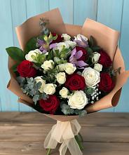 Букет цветов из:  Розы и Альстромерии в Старая Станица