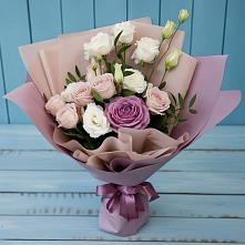 Букет цветов из:  Розы и Лизиантусы #REPLACE_PRED# Старая Станица