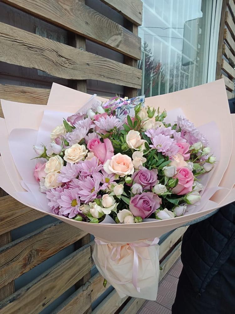 Букет цветов из: Розы и Хризантемы в Старая Станица