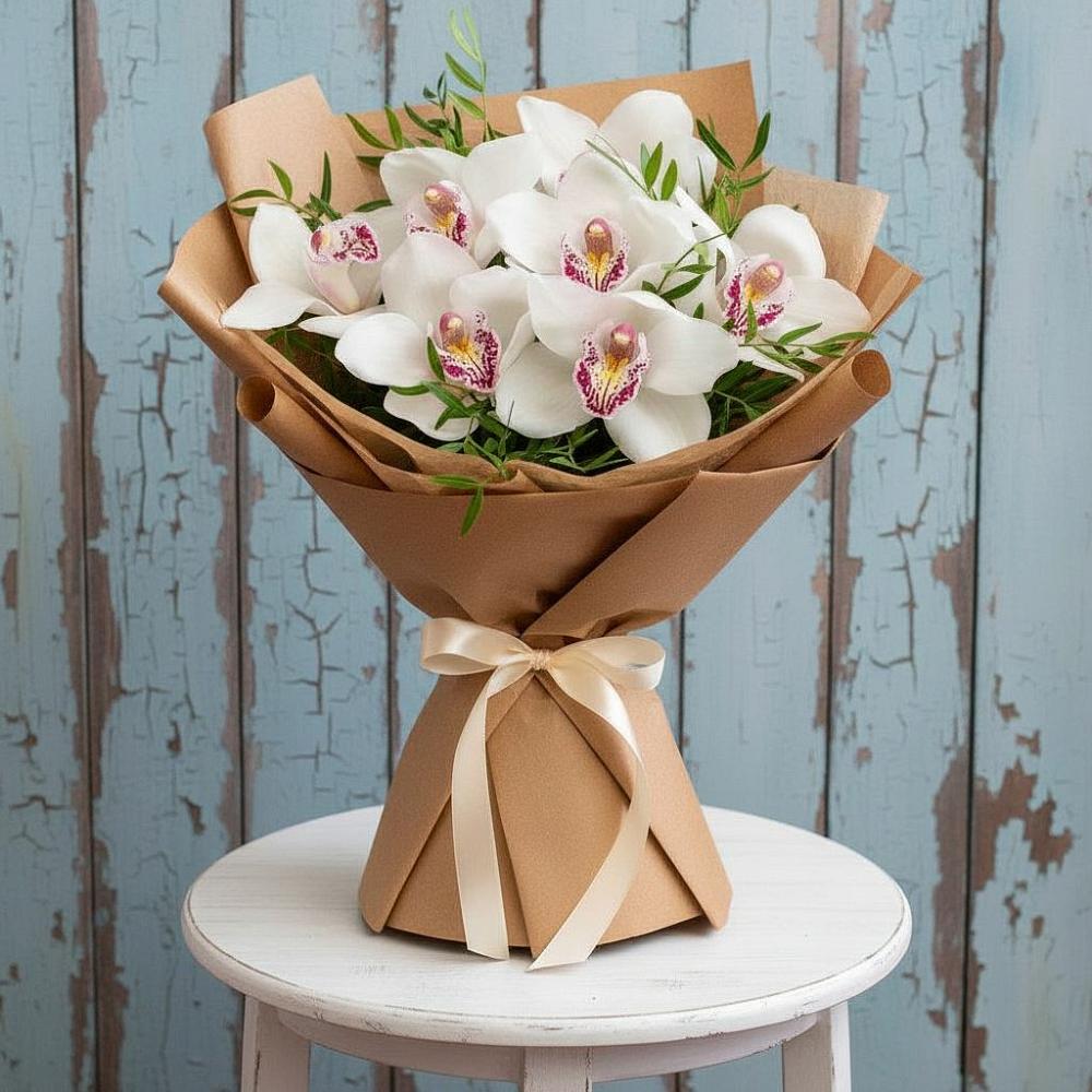 Букет цветов из: Орхидеи и Розы в Старая Станица