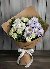 Букет цветов из:  Хризантемы и Розы в Старая Станица