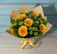 Букет цветов из:  Герберы и Хризантемы в Старая Станица