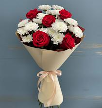 Букет цветов из:  Розы и Хризантемы в Старая Станица