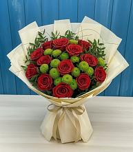 Букет цветов из:  Розы и Хризантемы в Старая Станица