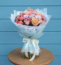 Букет цветов из:  Хризантемы и Розы в Старая Станица