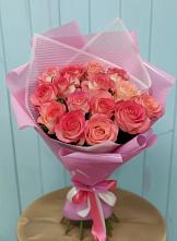 Букет 15 Розовых роз Равель в Старая Станица